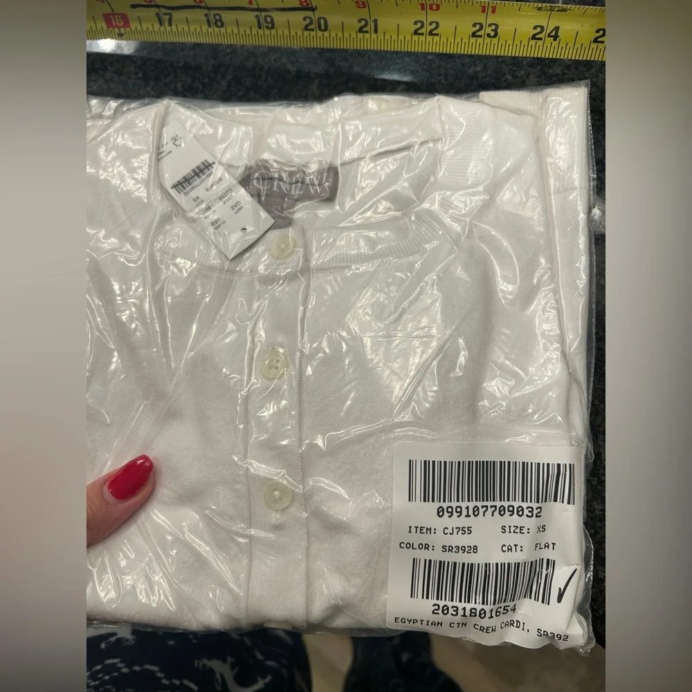 J Crew Jackie Cardigan Sweater XS White NWT Button Front CJ755 J.Crew - Picture 10 of 10
